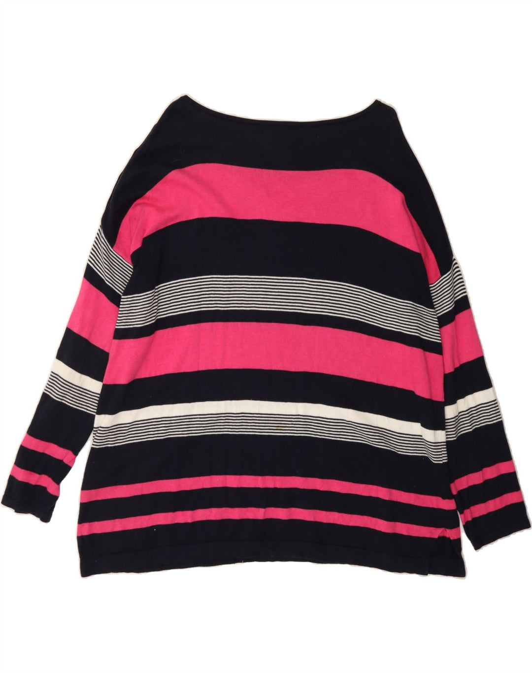 CHAPS Womens Boat Neck Jumper Sweater UK 22 3XL Multicoloured Striped Vintage Chaps and Second-Hand Chaps from Messina Hembry 