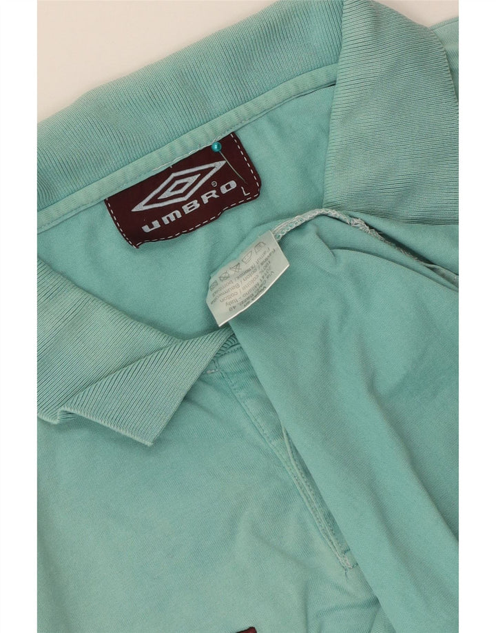 Umbro Herre Grafisk Polo Shirt Stor turkis bomuld