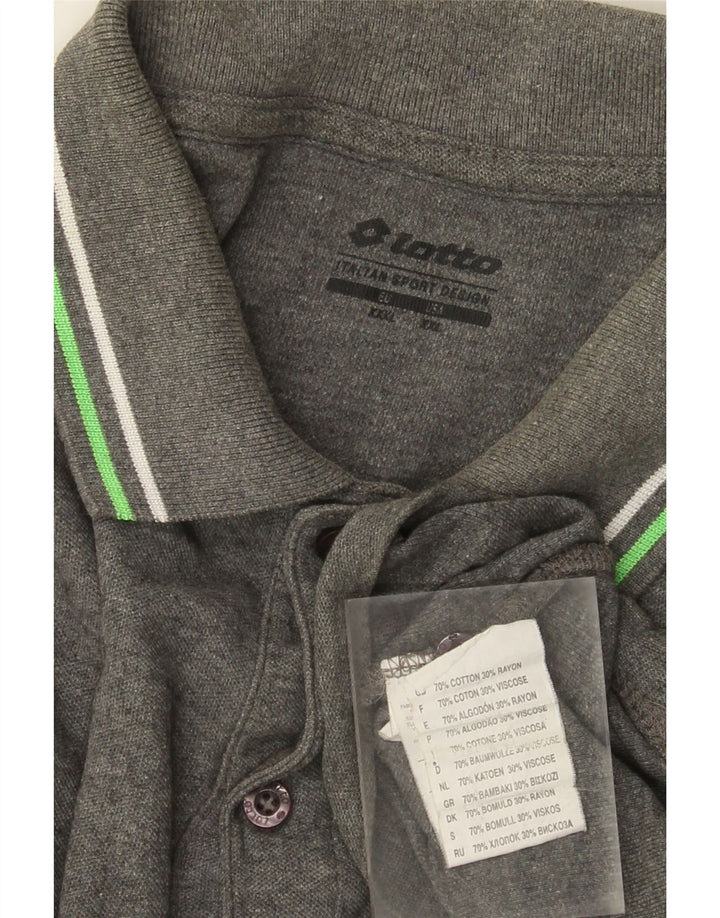 Lotto Herre Polo Shirt 2XL Grå Bomuld