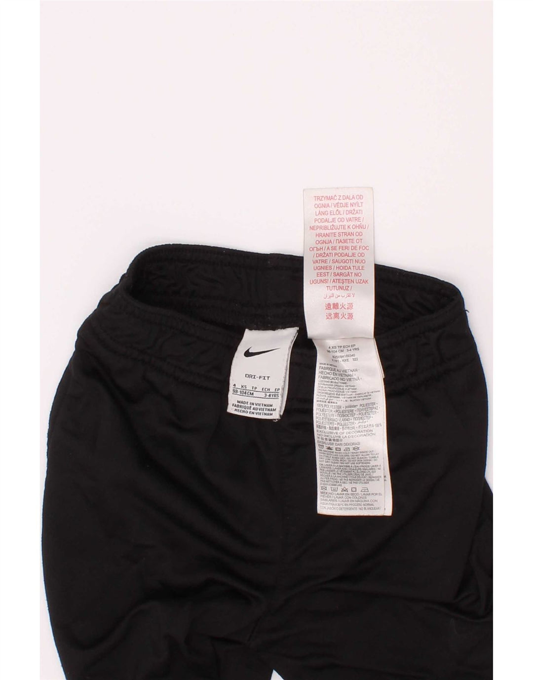 Nike drenge Dri Fit træningsdragt bukser 3-4 år XS sort polyester