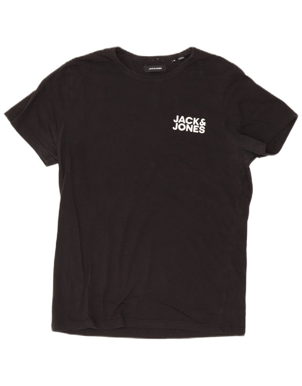 Jack & Jones Herre grafisk T-shirt Top Medium Sort Bomuld