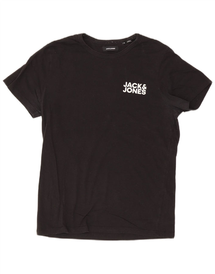 Jack & Jones Herre grafisk T-shirt Top Medium Sort Bomuld