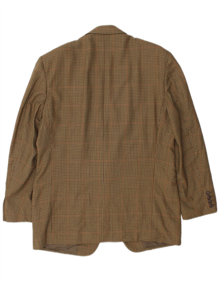 Marks & Spencer Herre 2-knaps blazerjakke UK 40 Medium Beige Houndstooth