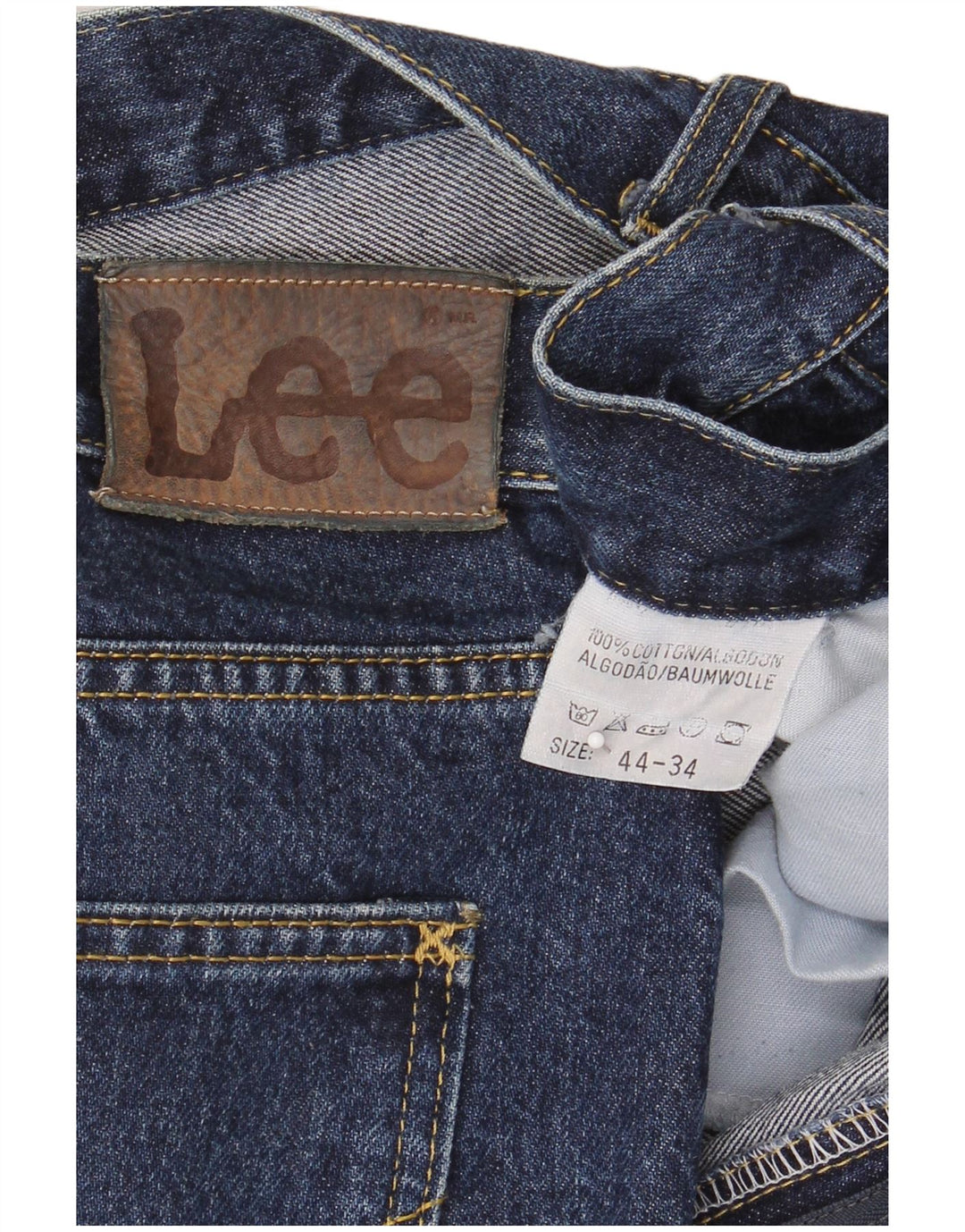 Lee Straight Jeans til mænd W44 L27 marineblå bomuld