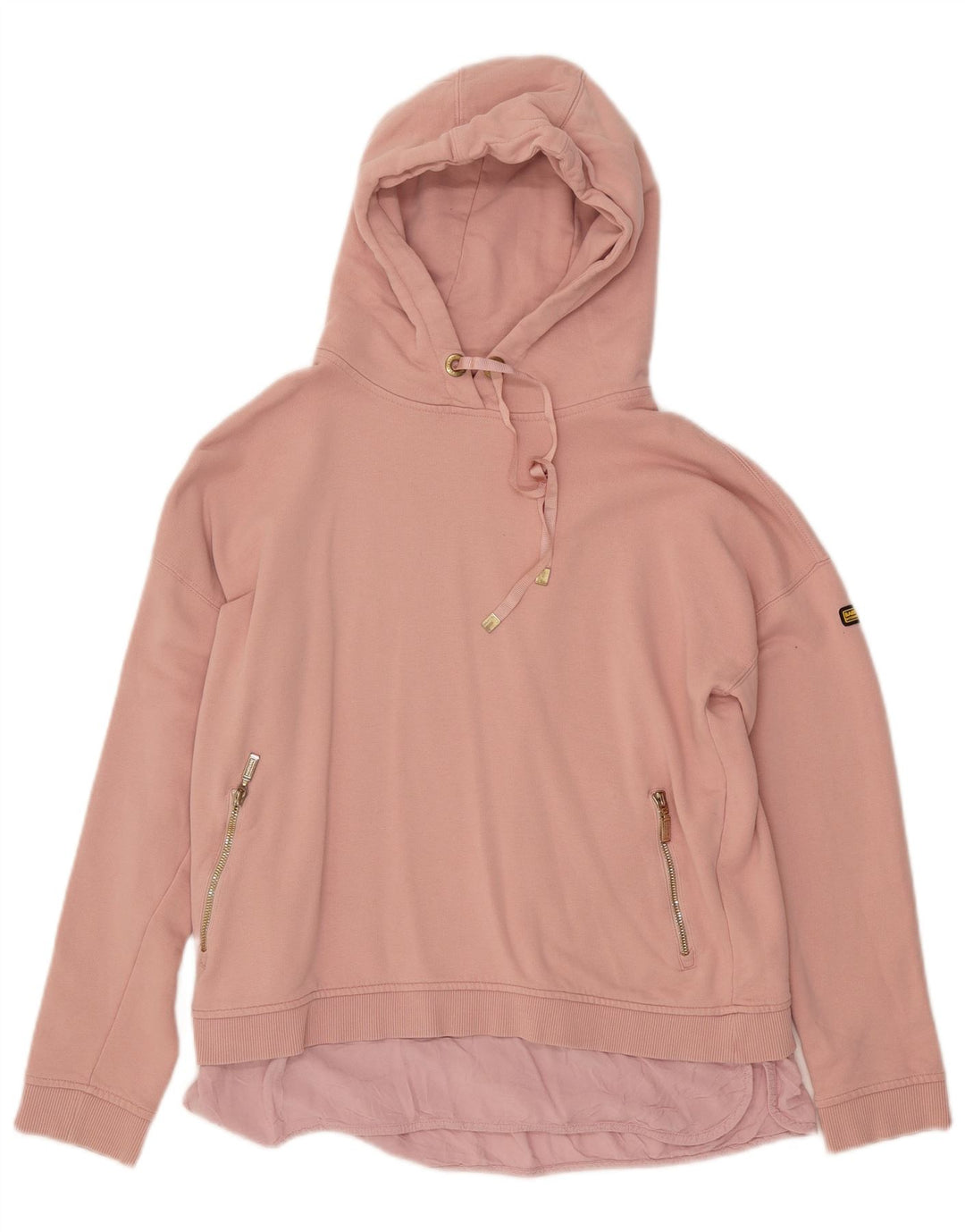 BARBOUR Dame Hættetrøje UK 12 Medium Pink Bomuld