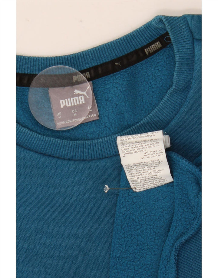 Puma Herre Grafisk Sweatshirt Jumper Medium Blå Bomuld