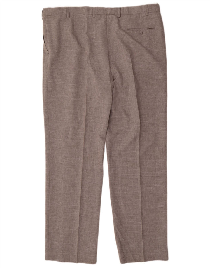 Marks & Spencer Straight Suit Bukser til mænd W42 L33 Grå polyester