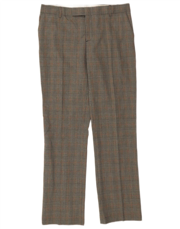 Zara lige jakkesæt til kvinder W32 L31 Grå Houndstooth Classic