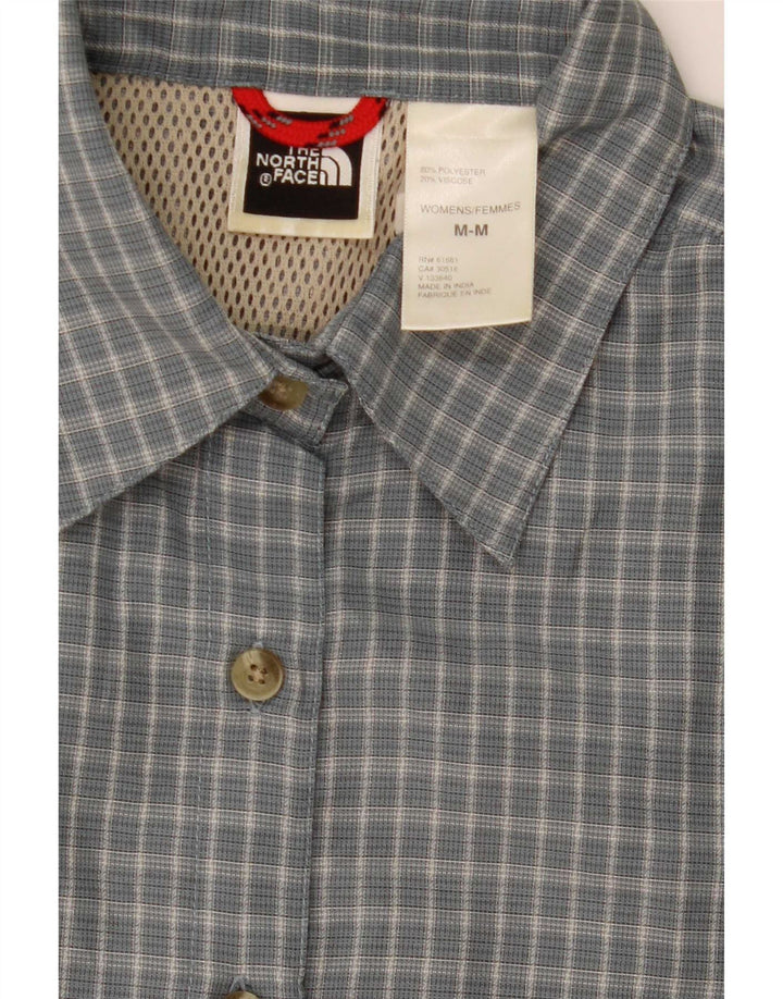 The North Face kortærmet skjorte til kvinder UK 14 mellemgrå ternet polyester