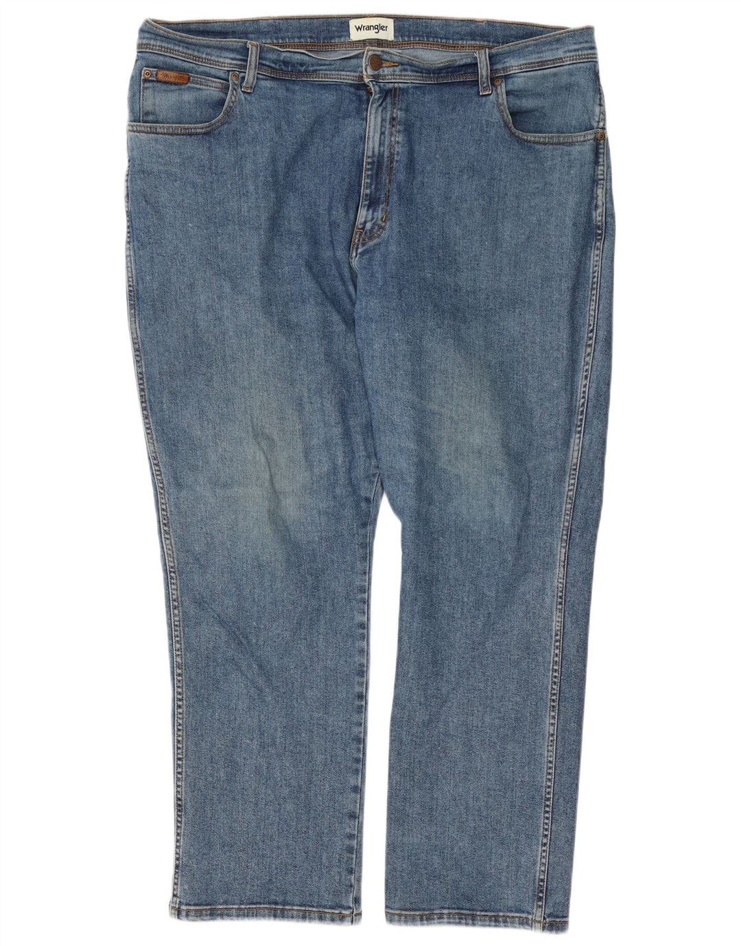 Wrangler Herre Texas Straight Jeans W42 L30 Blå Bomuld