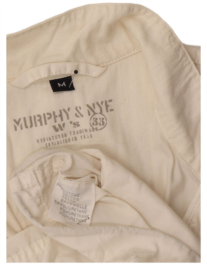 Murphy & Nye Womens Gilet UK 14 Medium White Bomuld