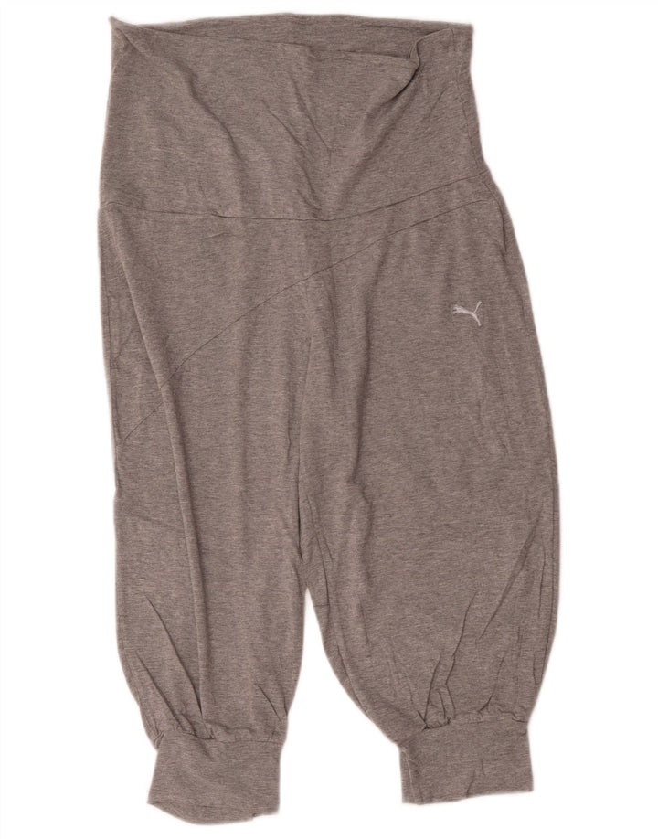 Puma Dame Capri Træningsdragt Bukser Joggers UK 12 Medium Grey Viscose
