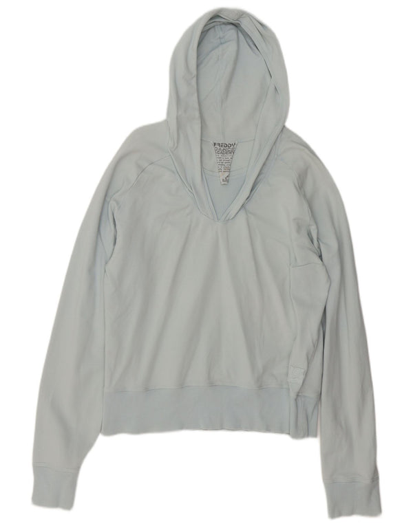 Freddy Dame Hoodie Jumper UK 16 Large Blue Cotton