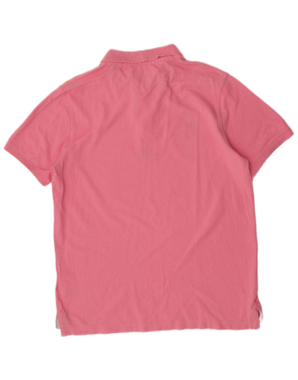 Tommy Hilfiger Herre Grafisk Slim Fit Polo Shirt 2XL Pink Bomuld