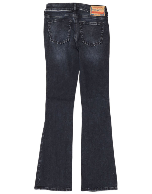 Diesel Dame Flared Jeans W24 L32 Marineblå Bomuld