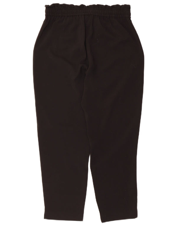 Zara Womens Tapered Cropped Trousers Medium W28 L25 Sort Polyester
