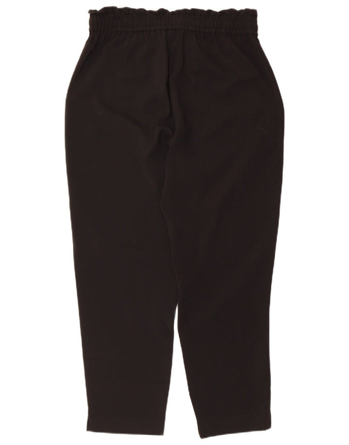 Zara Womens Tapered Cropped Trousers Medium W28 L25 Sort Polyester