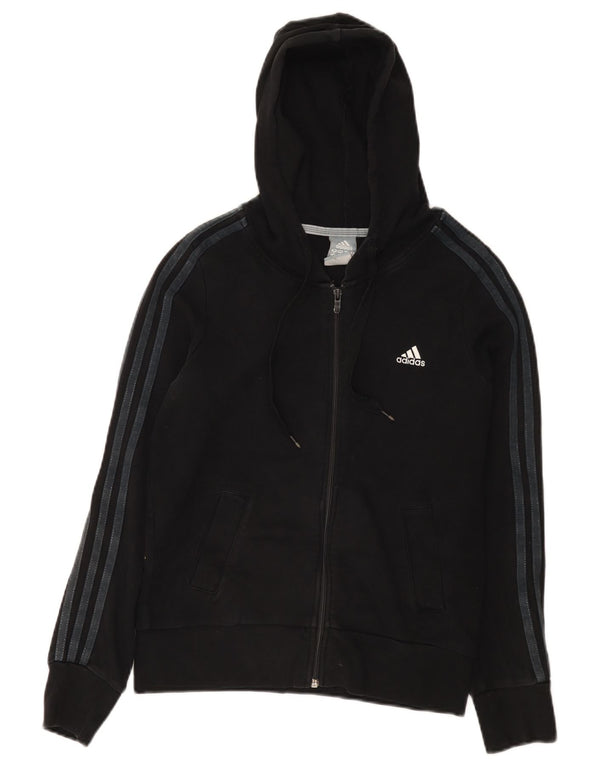 Adidas Dame Hættetrøje Sweater UK 10 Small Black Bomuld