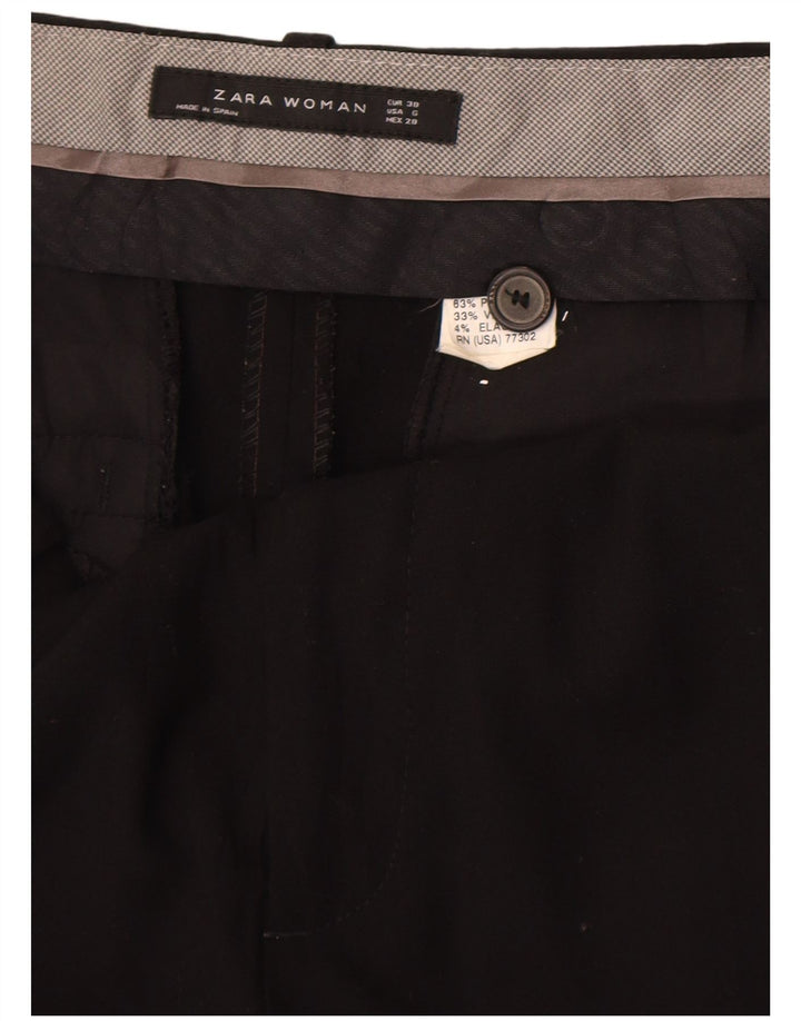 Zara Lige Chinobukser til kvinder EU 38 Small W28 L31 Sort Polyester