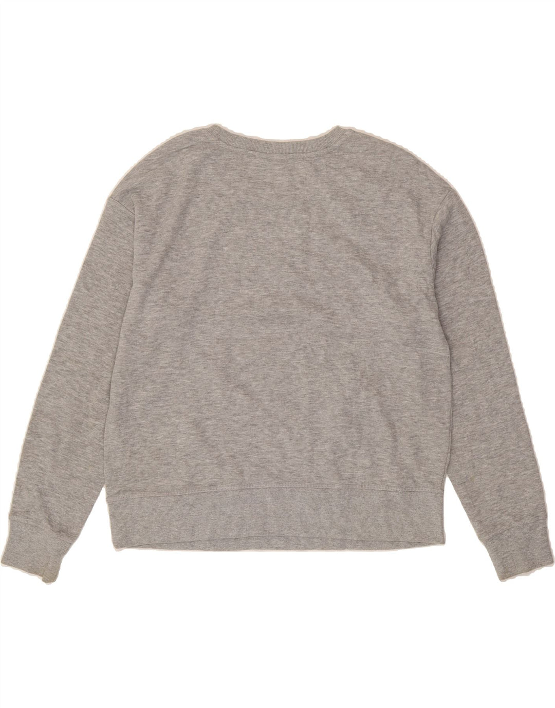 REEBOK Womens Graphic Sweatshirt Jumper UK 16 Large Grey Cotton Vintage Reebok and Second-Hand Reebok from Messina Hembry 