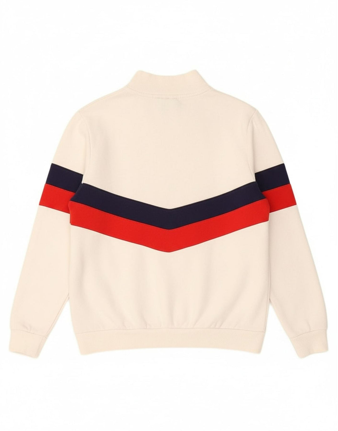 FILA Womens Oversized Graphic Sweatshirt Jumper UK 10 Small White Striped