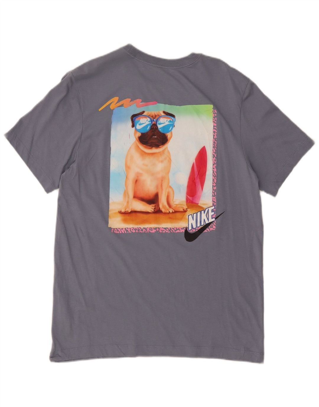 Nike grafisk T-shirt top til kvinder DK 14 Stor grå bomuld