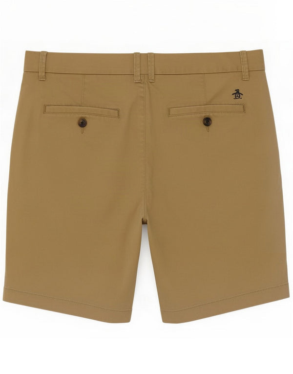 Penguin Herre Slim Fit Chino Shorts EU 46 Small W30 Beige Cotton