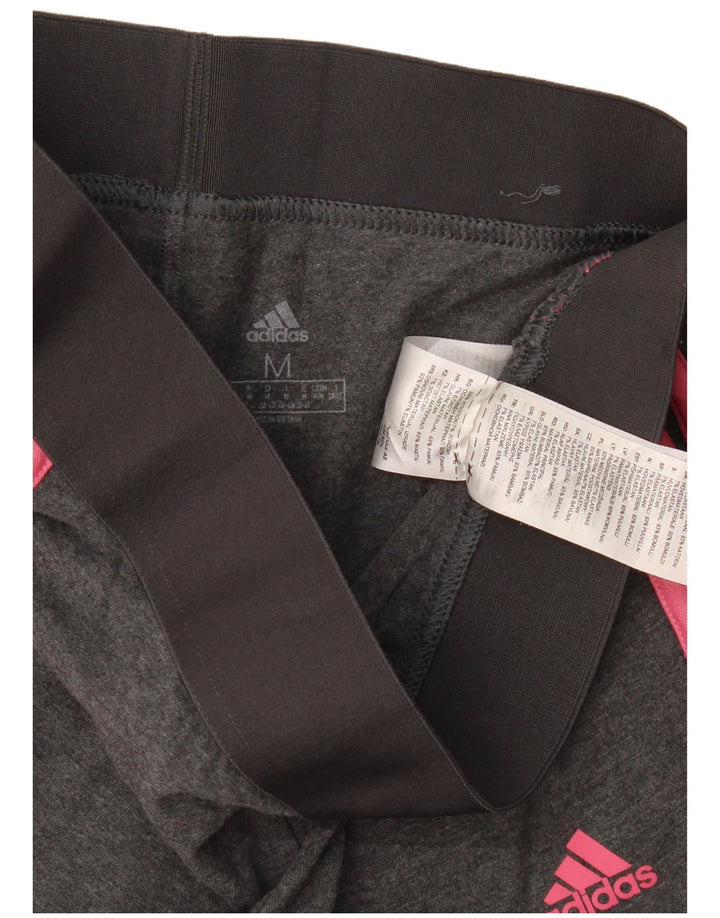 Adidas Dame Leggings UK 12/14 Medium Grey Bomuld