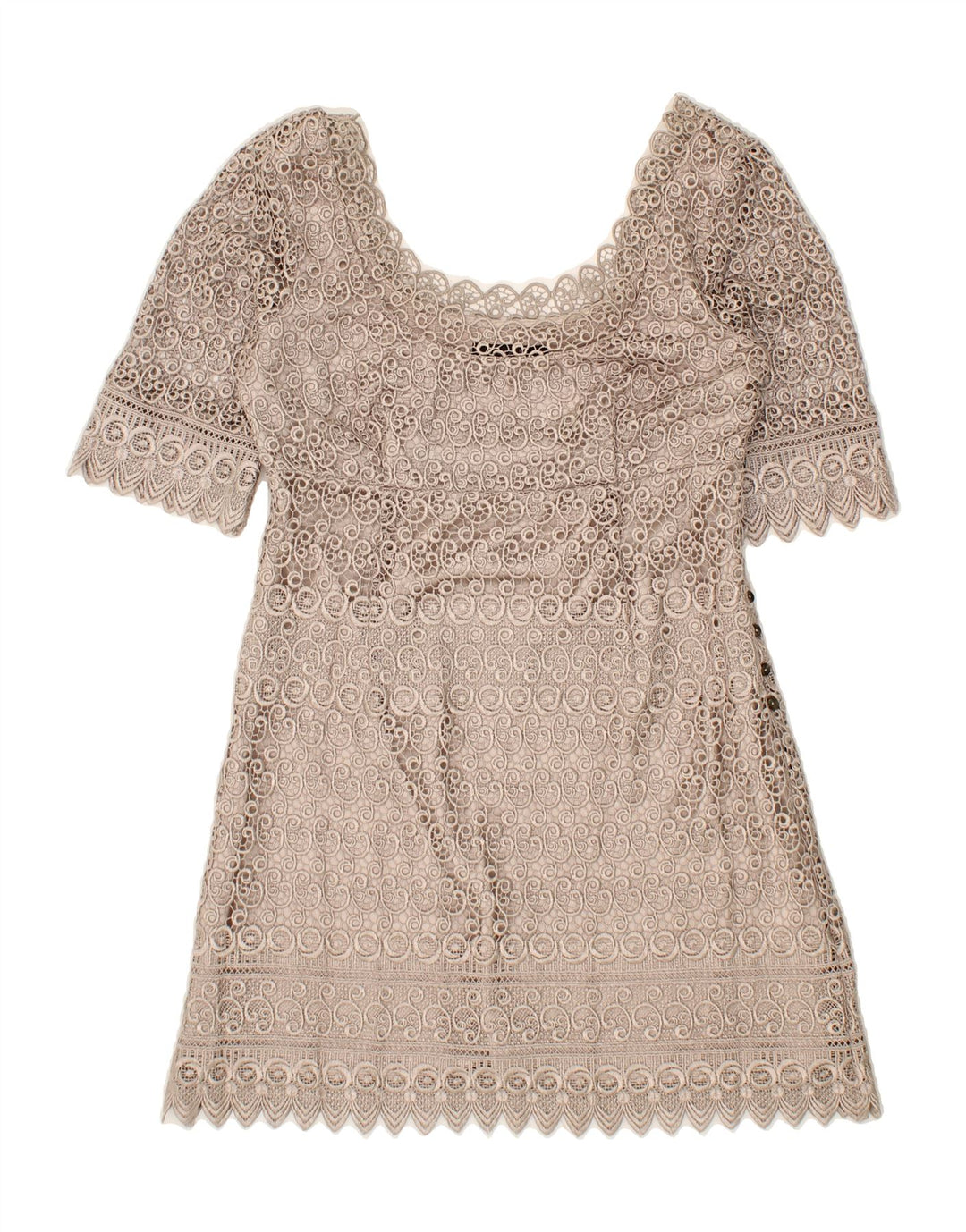 COAST Womens Sheath Dress UK 12 Medium Grey Floral Polyester Vintage Coast and Second-Hand Coast from Messina Hembry 