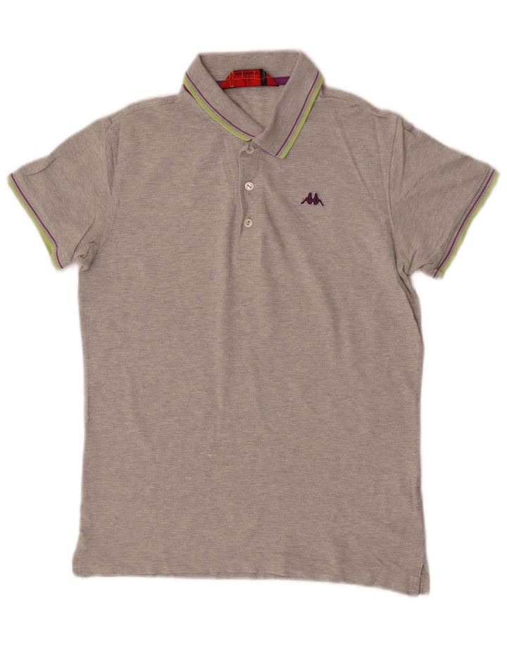 Kappa herre poloshirt, stor grå bomuld