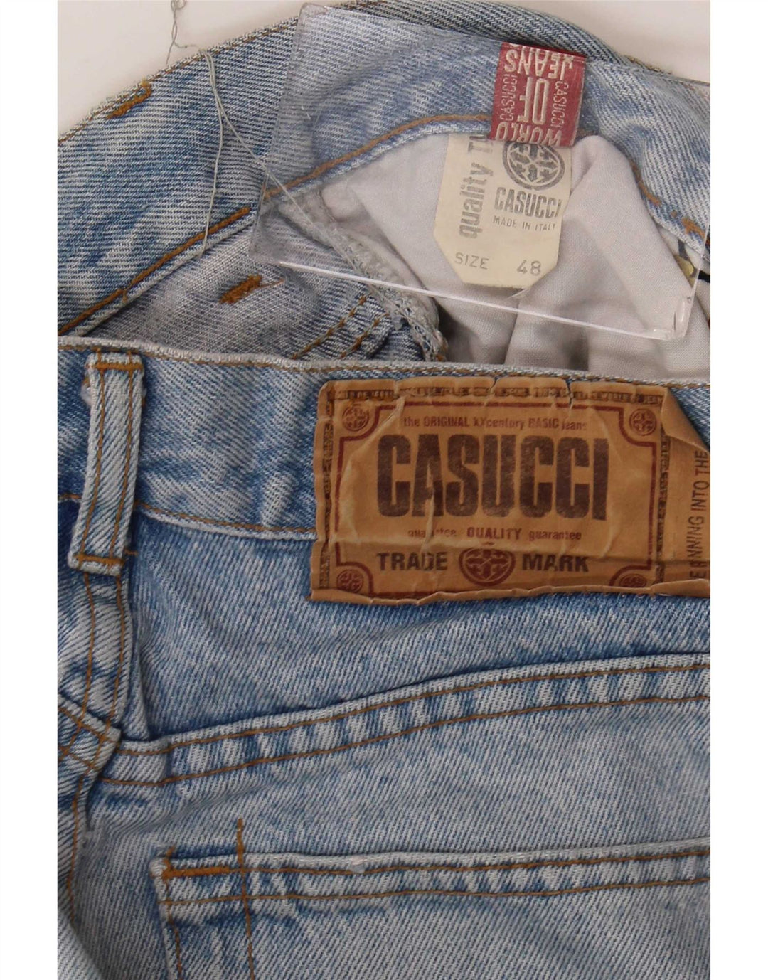 Cassuci Herre Straight Jeans IT 48 Medium W30 L32 Blå Bomuld