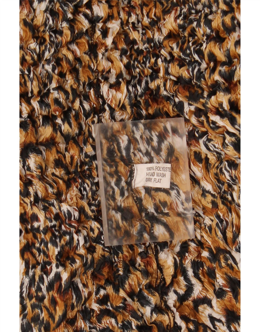 Vintage Dame Bluse Top UK 14 Medium Multicolored Animal Print Polyester
