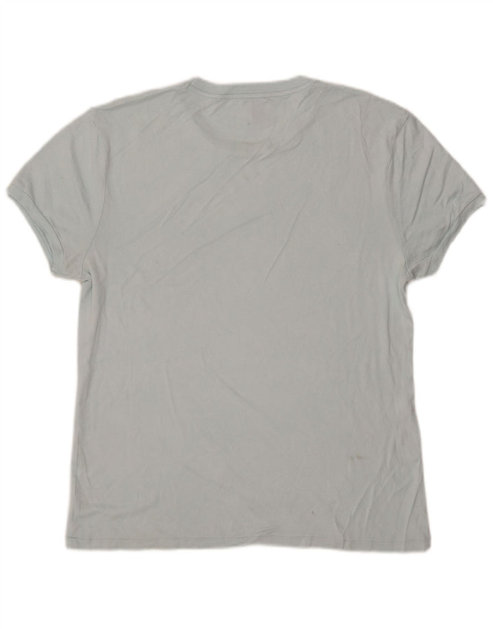 Zara Herre T-Shirt Top Stor Blå