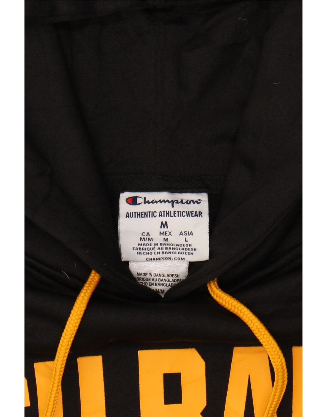 CHAMPION Womens VCU Rams Graphic Hoodie Jumper UK 14 Medium Black Vintage Champion and Second-Hand Champion from Messina Hembry 