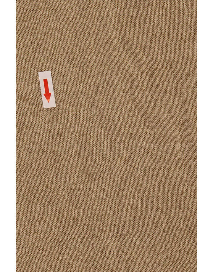 Zara Dame Top Langærmet UK 14 Medium Beige Akryl