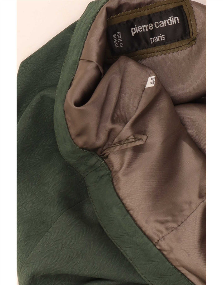 Pierre Cardin Dame Læder Nederdel IT 44 Medium W26 Grøn Blomster