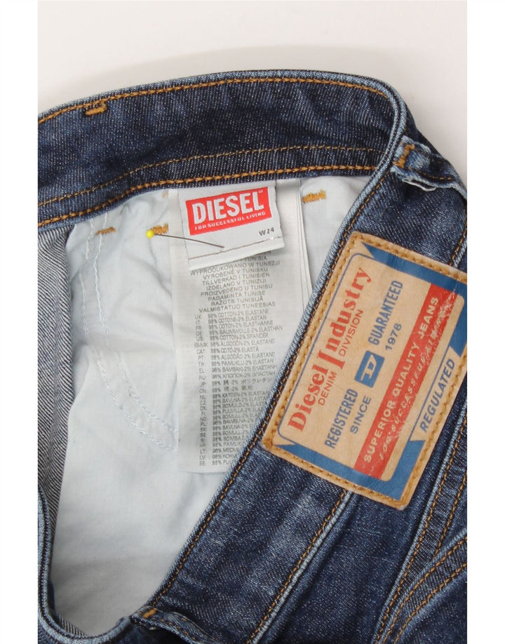 Diesel Dame Flared Jeans W24 L31 Blå Bomuld