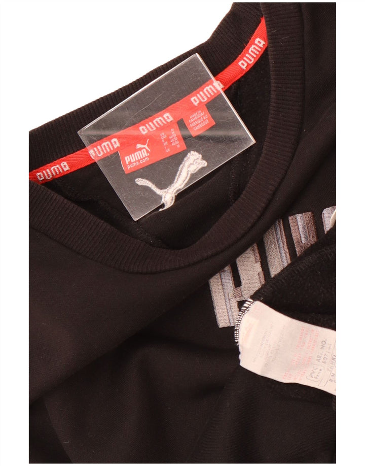 Puma Herre Grafisk Sweatshirt Jumper Medium Sort Bomuld