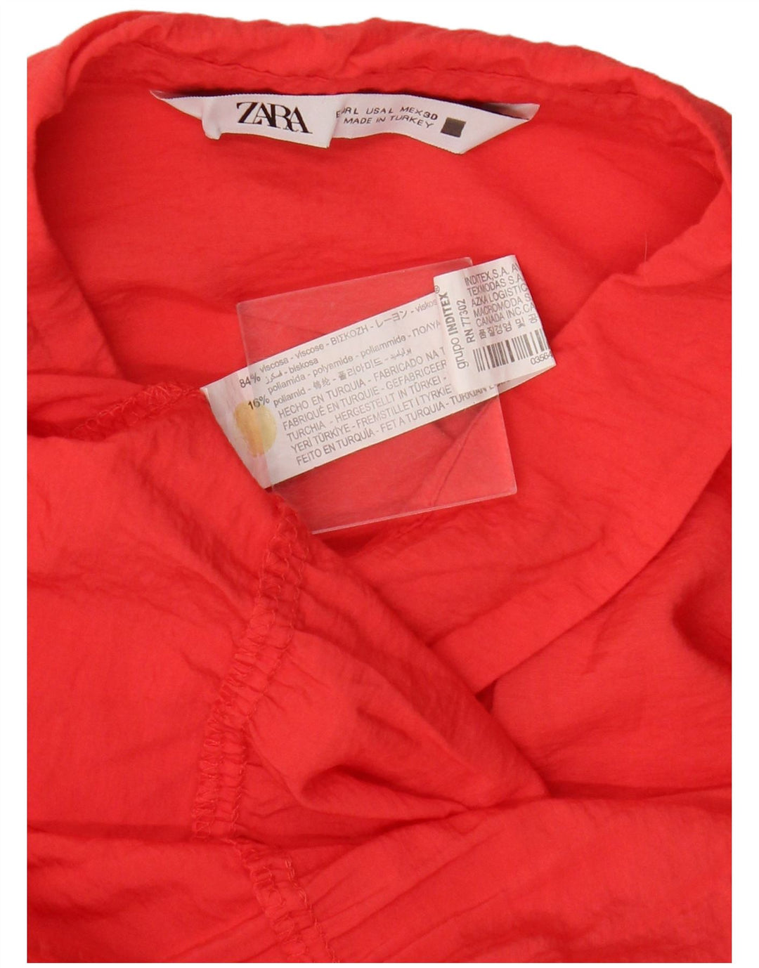 Zara Womens Basic Dress UK 16 Large Orange Viscose