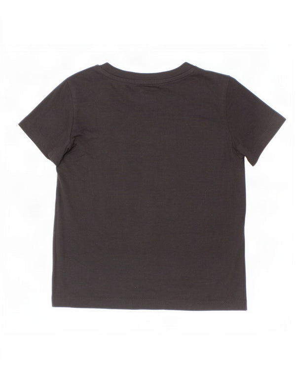 Kappa Boys Grafisk T-Shirt Top 5-6 år Sort Bomuld