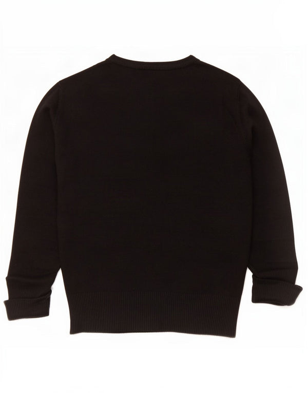 Zara Dame Boat Neck Jumper Sweater UK 10 Small Black Rayon