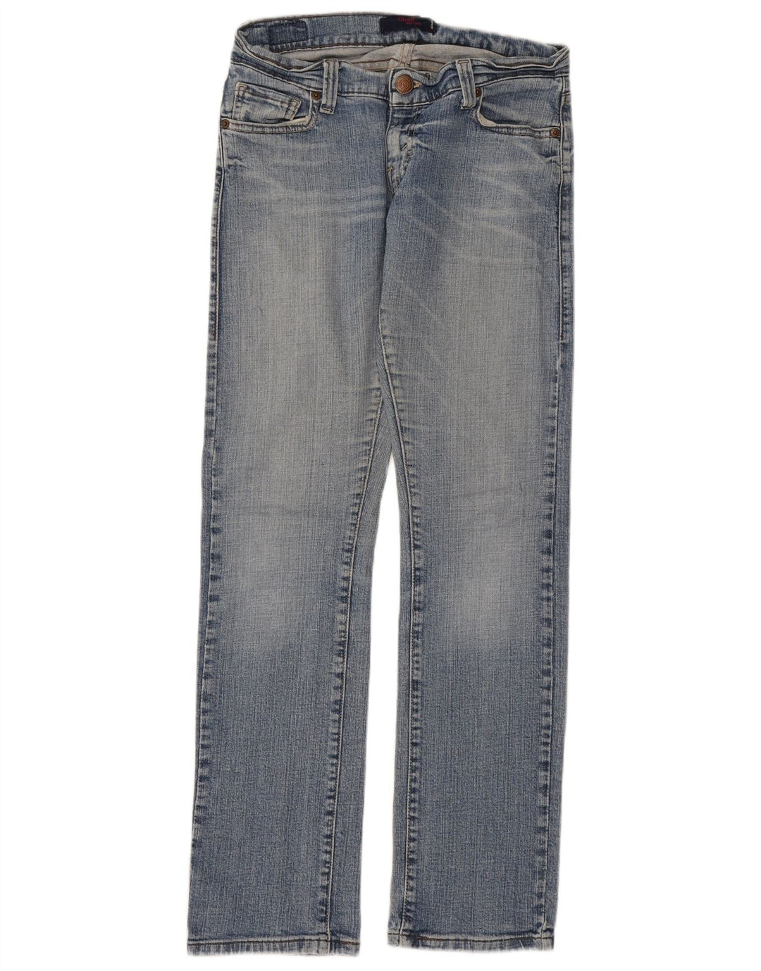 LEVI'S Dame 504 Tilted Straight Jeans US 5 Medium W28 L31 Blå Bomuld