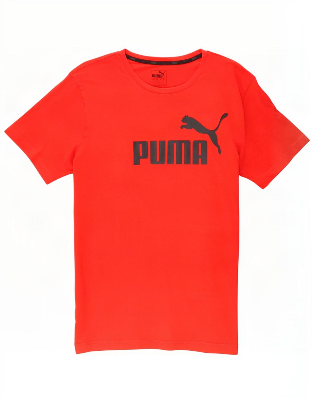 Puma Herre Grafisk T-Shirt Top Stor Rød Bomuld