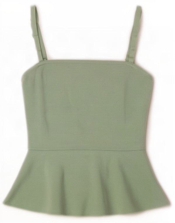 Zara Dame Crop Cami Top UK 4 XS Grøn