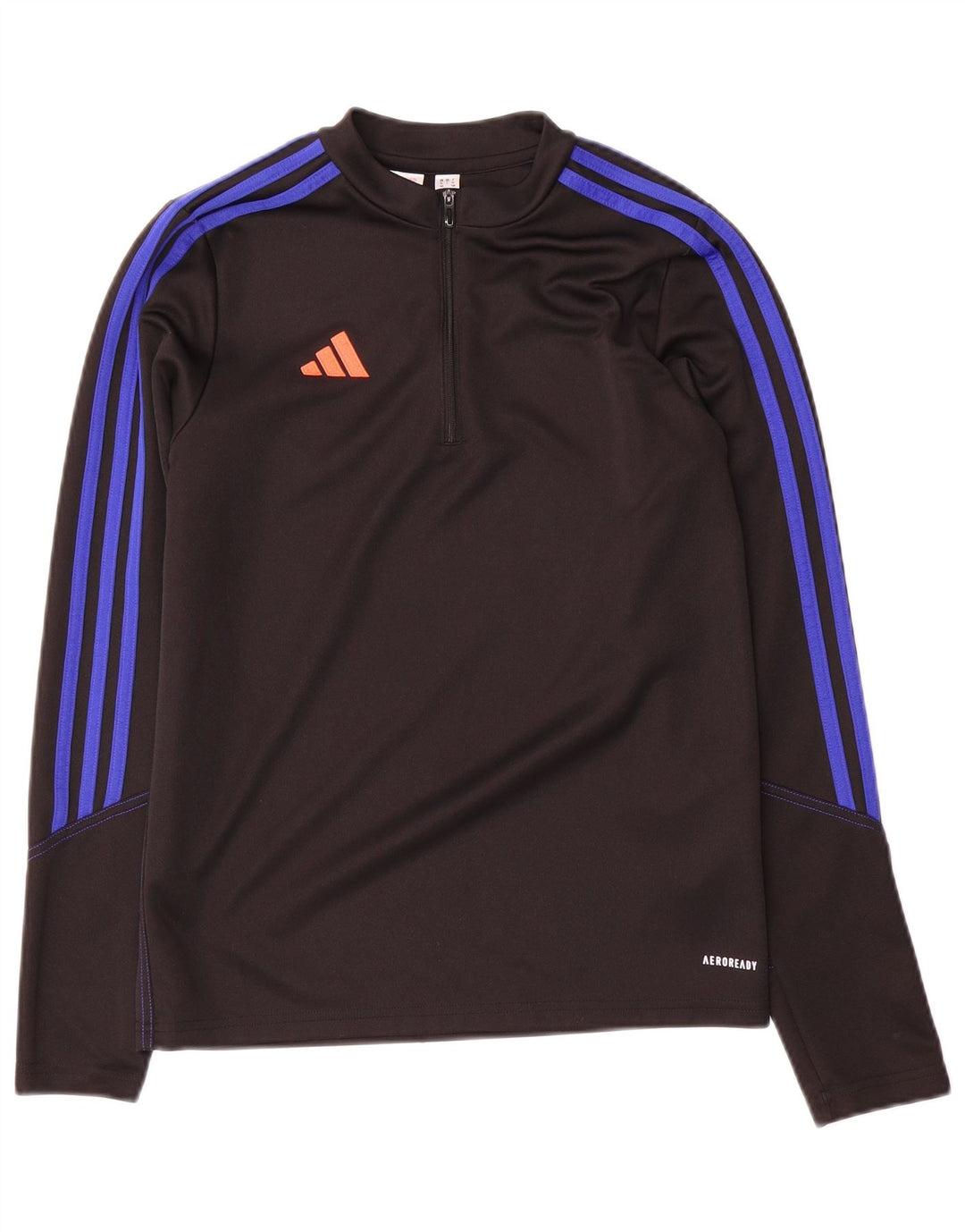 Adidas Boys Aeroready Zip Neck Pullover Træningsdragt Top 13-14 år Sort