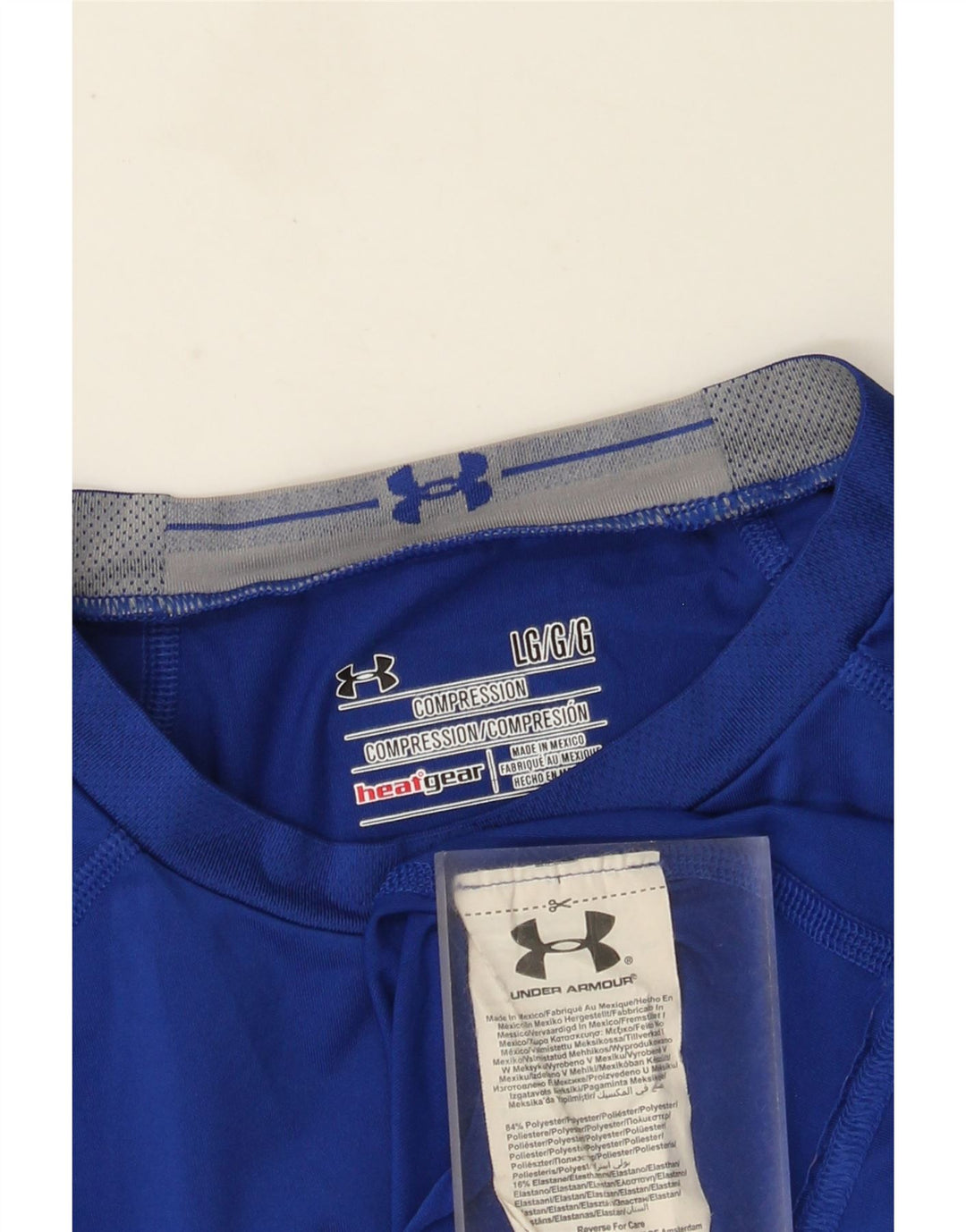 Under Armour Herre Heat Gear Grafisk Top Langærmet Stor Blå Polyester