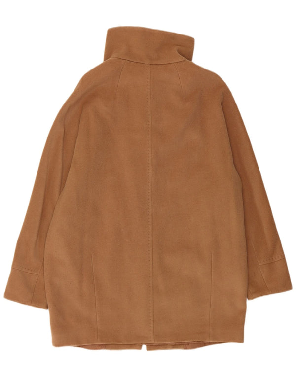 Max Mara Dame Weekend Overfrakke UK 8 Small Beige Virgin Wool
