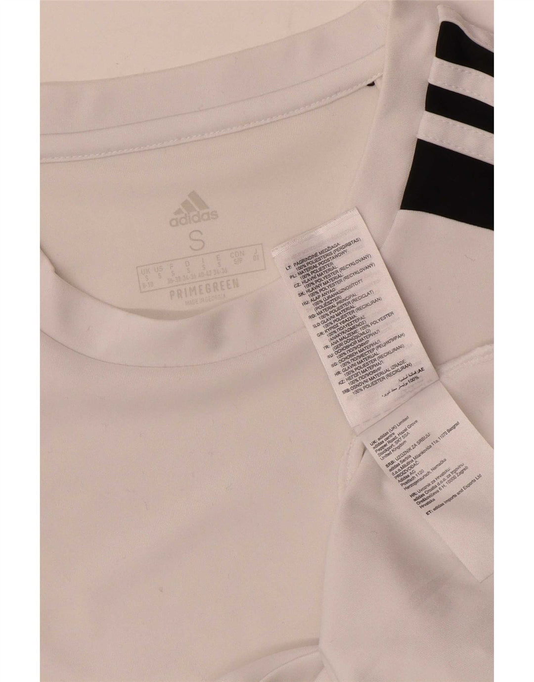 Adidas Aeroready T-Shirt Top UK 8/10 Small White Polyester