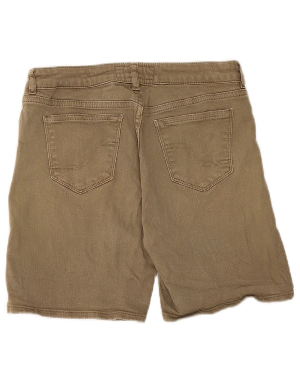 Fat Face Dame Casual Shorts UK 8 Small W28 Khaki Cotton