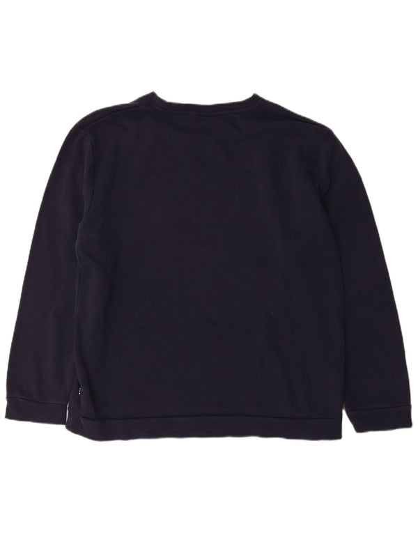 Fila Dame Grafisk Sweatshirt Jumper UK 18 XL Marineblå Bomuld